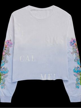 Taylor Swift Lover Era Je Suis Calme Cropped Longsleeve